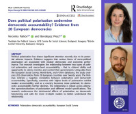 Új Publikáció – Aláássa-e a politikai megosztottság a demokratikus elszámoltathatóságot?