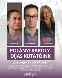 Intézetünk kutatói Polányi Károly-díjban részesültek